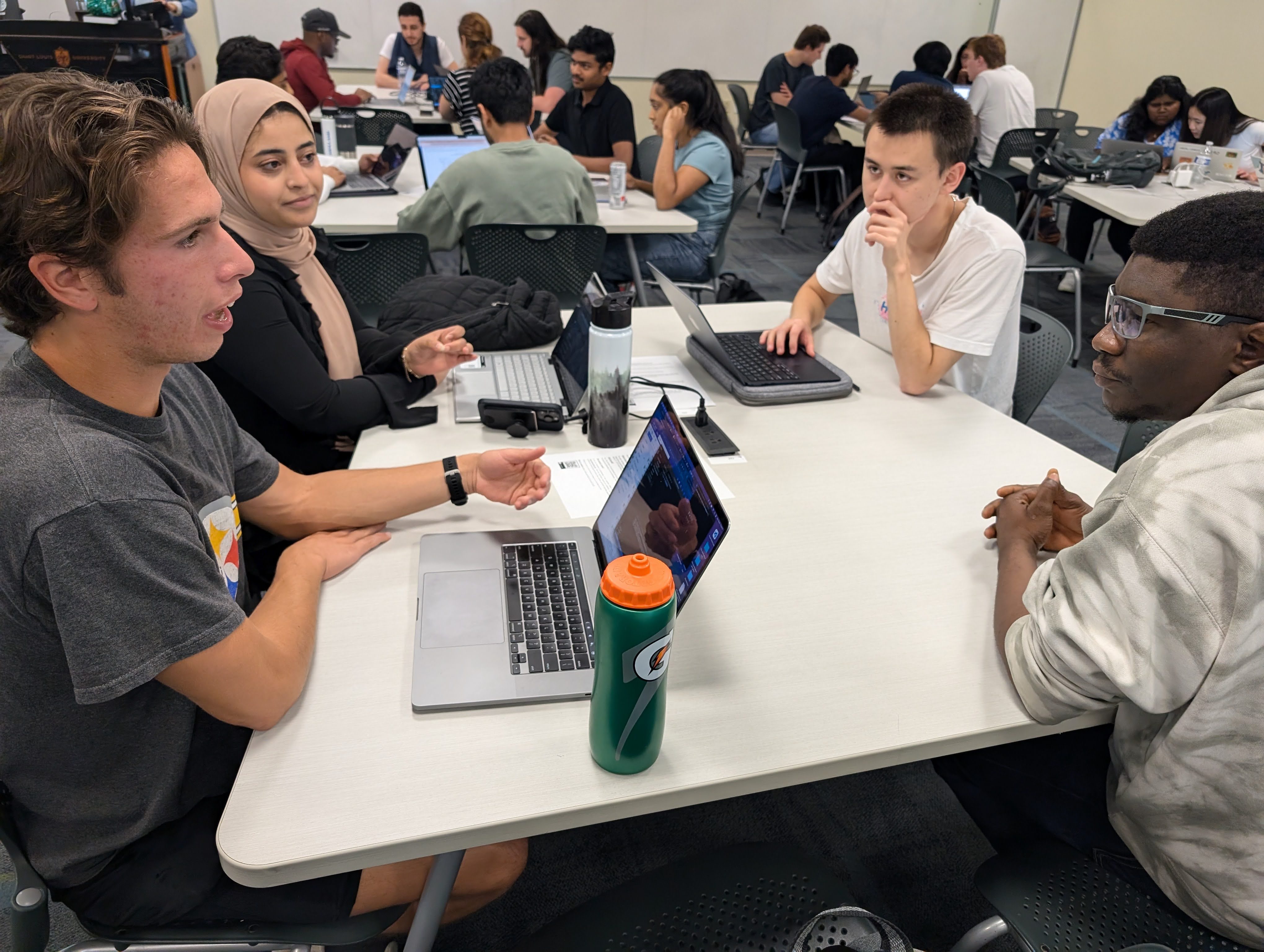 Students collaborating on real projects